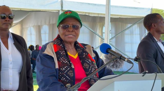 OSHAKATI, 01 May 2025 - President Netumbo Nandi-Ndaitwah speaking during the Workers day held at Oshakati on Thursday.  (Photo: Maria David)NAMPA