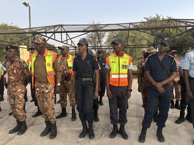 RUNDU, 01 May 2025 - The Namibian Police Force at Rundu gearing up for Operation Boots on the ground. (Photo by: Sawi Hausiku) NAMPA 
