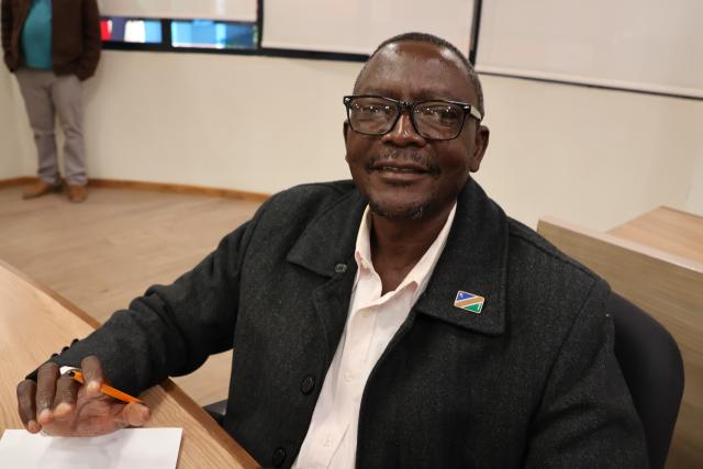 OTJIWARONGO, 08 May 2025 - The Independent Patriots for Change (IPC) candidate in the upcoming by-election of the Otjiwarongo Constituency, Wilbardt Haihambo. (Photo by: Mulisa Simiyasa) NAMPA