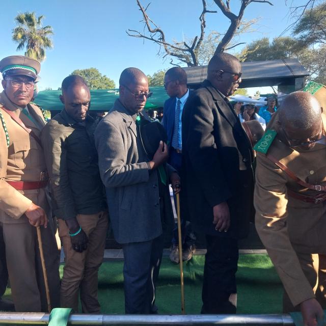 OKAHANDJA, 12 May 2025 - Mourners pictured at the funeral of Gerson Kunomundu Katjirua in Okahandja. (Photo by: Zebaldt Ngaruka) NAMPA 