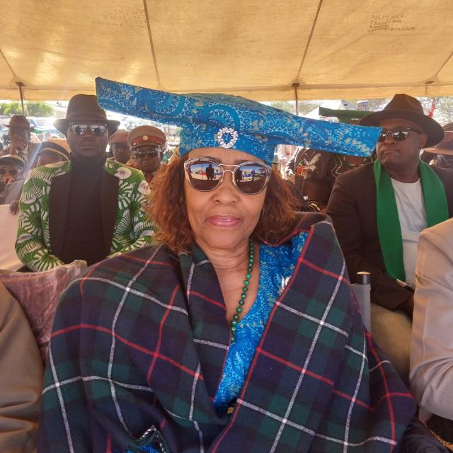 OKAHANDJA, 12 May 2025 - Agriculture minister Inge Zaamuani delivered President Netumbo Nandi-Ndaitwah message of condolences at Gerson Kunomundu Katjirua funeral in Okahandja (Photo: Zebaldt Ngaruka) NAMPA 