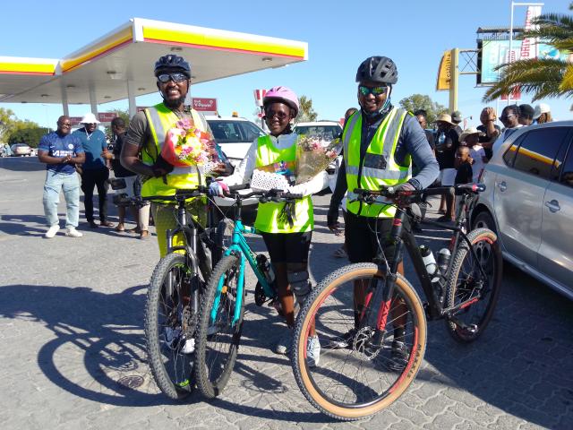 ONGWEDIVA, 28 May 2025 - David Homateni (33), Kornelia Hangula (30) and Vende Jafet (32) arrived at Ongwediva select on Wednesday afternoon. (Photo: Maria David)NAMPA