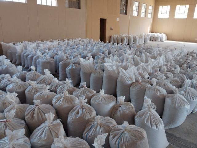 KALIMBEZA, 30 May 2025 - Kalimbeza Green Scheme Irrigation Project has harvested a total of 108 tons of raw rice that is kept in the warehouse at Kalimbeza.  Out of this 108 tons,  77 is of the short term Irga raw rice variety that was planted on a 30 hectors piece of land while the other 31 tons is of the long term Supper raw rice that was planted on the eight (8) hectors of land last October.

(Photo: Michael Mutonga Liswaniso) NAMPA


