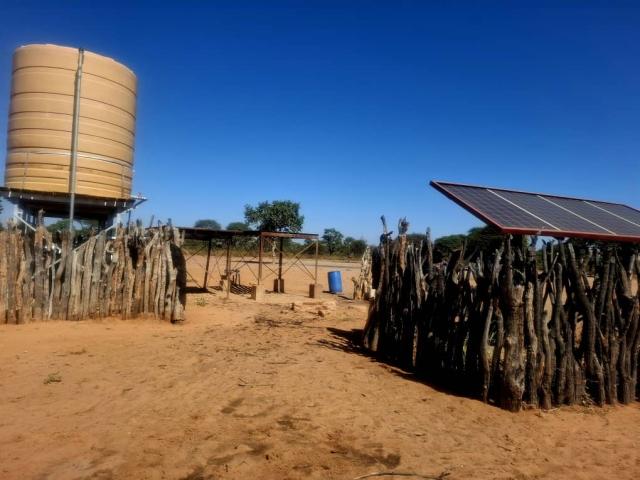 NKURENKURU, 03 June 2025 - The borehole at Kamupupu village in the Kavango West Region that was drilled by the Navachab Gold Mine. (Photo: Contributed)