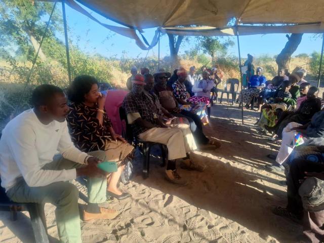 NKURENKURU, 04 June 2025 - Kavango West Governor, Verna Sinimbo, on Wednesday led a delegation from her office to pay their respects to the family of the late Haingura Veronica Mate, who was brutally murdered late last month. (Photo: Contributed)