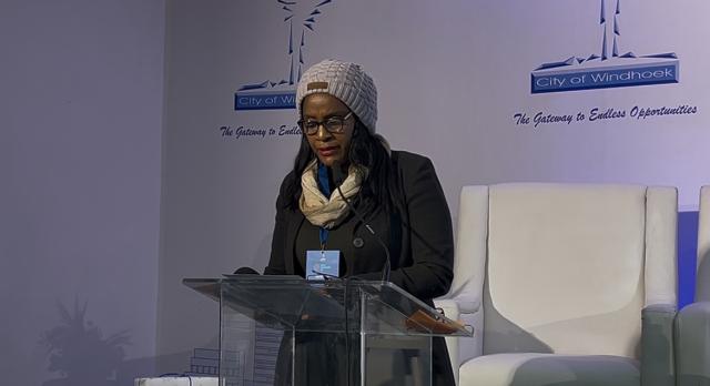 WINDHOEK, 05 June - Manager of Health and Environment Services Mary-Anne Hijarunguru  at the World Environment Day in Windhoek. (Photo: Justina Shuumbwa) NAMPA