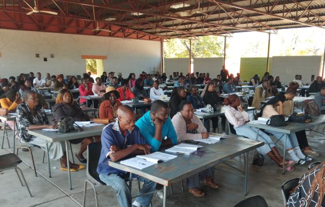 KATIMA MULILO, 09 June 2025 - 127 polling officials are currently gathered at the Ngweze Community Hall for the five-days training in the town of Katima Mulilo - ahead of the 17 June 2025 by-election in the Kabbe South Constituency.
(Photo: Michael Mutonga Liswaniso) NAMPA
