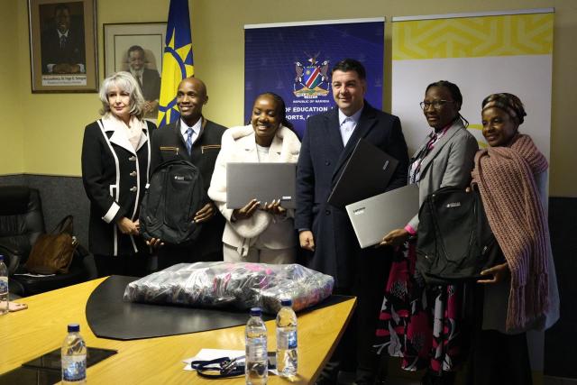 MARIENTAL, 11 June 2025 (NAMPA) - The Communications, Regulatory Authority of Namibia (CRAN) donated laptops and sanitary pads worth N. dollar 350 000 to selected schools through the Ministry of Education, Innovations, Youth, Sports, Arts and Culture (MEISAC) on Wednesday.
(Photo: contributed)
