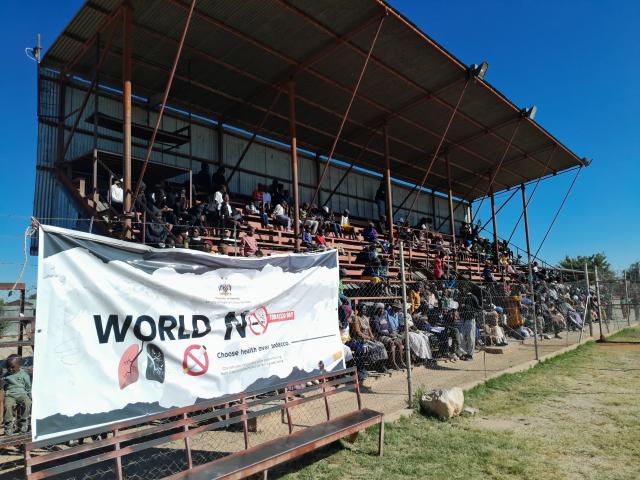 OUTJ0, 13 June 2025- Outjo commemorates the World No Tobacco day at the Etoshapoort Stadium in Outjo, Kunene Region on Friday (Photo: Dalene Kooper) NAMPA