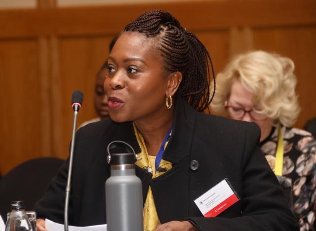 WINDHOEK, 16 June 2025 - Ndiitah Nghipondoka-Robiati the Executive Director in the Ministry of International Relations and Trade pictured during the opening session of the 2025 Commonwealth Senior Trade Officials Meeting (STOM) II that was held in Windhoek, Namibia. (Photo by: Hesron Kapanga) NAMPA