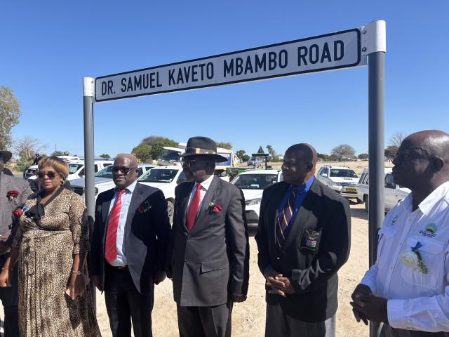 RUNDU, 18 June 2025- Official renaming of the UNAM Rundu Campus Road to the former Governor of the Kavango East Region Dr Samuel Kaveto Mbambo. (Photo by: Sawi Hausiku) NAMPA