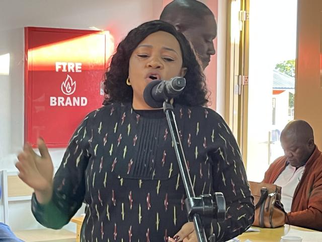 MANKUMPI, 18 June 2025- Kavango West Regional Governor Verna Sinimbo speaking during a public engagement at Satotwa village,Mankumpi Constituency, in the Kavango West region on Wednesday.
(Photo: Lylie Joel)
NAMPA 

