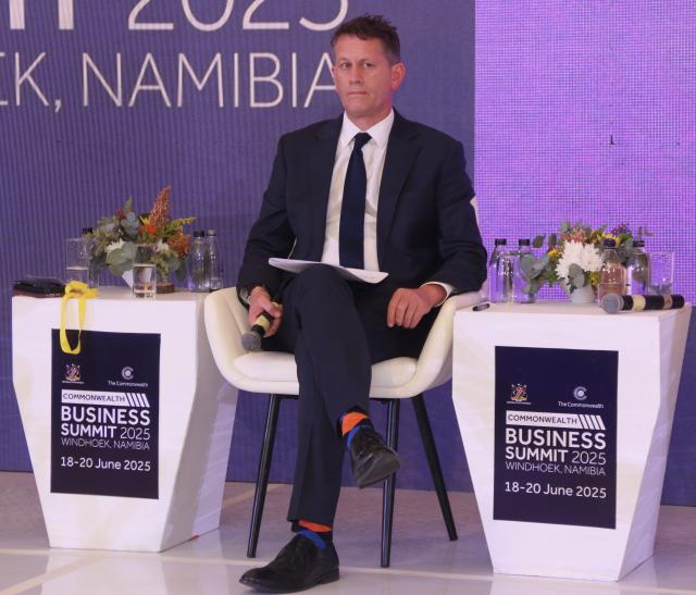  WINDHOEK, 19 June 2025 - Chris Southworth, secretaty general of the international Chamber of Commerce in the United Kingdom while addressing the Commonwealth Business Summit in Windhoek from 18 t0 20 June 2025. (Photo by: Hesron Kapanga) NAMPA