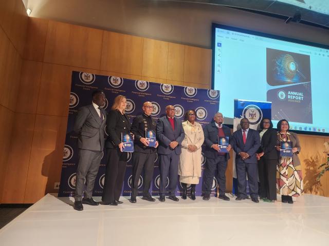 WINDHOEK, 20 JUN 2025 - Board members of Financial Intelligence Centre (FIC), Bank of Namibia (BoN) senior management, and stakeholders pose for a photo at the FIC annual report launch (Photo: Molly Weyulu) NAMPA