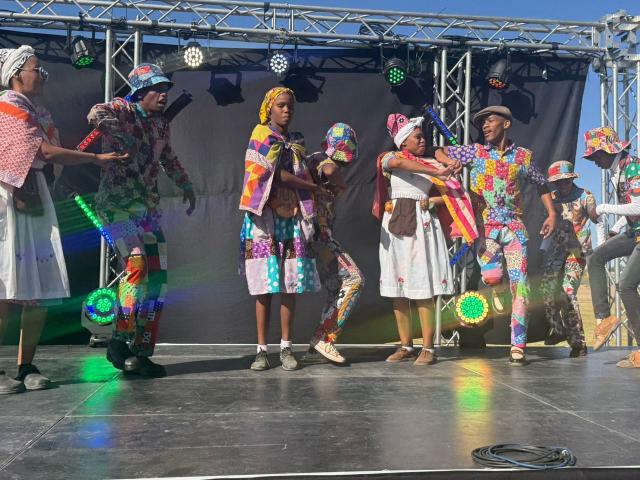 MARIENTAL, 21 June 2025 - A cultural group preforming at the World Music Day hosted in Mariental on Saturday. (Photo by: Charmaine Boois) NAMPA