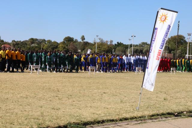 OTJIWARONGO, 23 June 2025 - A section of regional teams participating at the 2025 Namibian Police Force (NamPol)'s 28th annual sports championship underway at Otjiwarongo in the Otjozondjupa Region. (Photo by: Mulisa Simiyasa) NAMPA