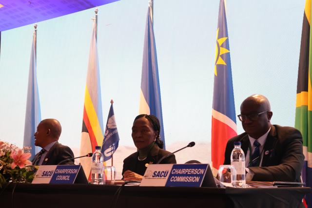 WINDHOEK, 25 June 2025 - Namibian Finance and Social Grant Management Minister, Ericah Shafudah (middle) at the opening of  52nd Meeting of the SACU Council of Ministers (Photo: Chelva Wells) NAMPA