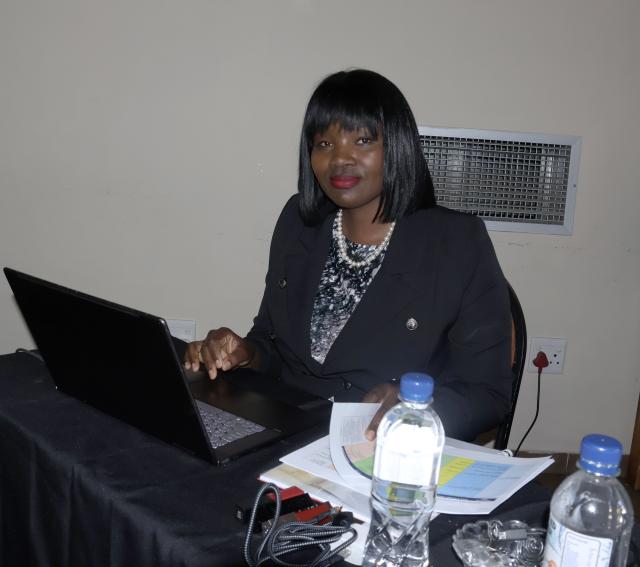 OTJIWARONGO, 26 June 2025 - The Namibia Press Agency (NAMPA) Board Chairperson, Ndeuhala Katonyala-Lewis attends the annual intergrated strategic business review of NAMPA at Otjiwarongo on Thursday morning. (Photo by: Mulisa Simiyasa) NAMPA