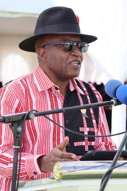 OUTAPI, 27 June 2025 - Prime Minister Elijah Ngurare speaking during the official opening of the Olufuko Cultural Festival on Friday. (Photo: Maria David)NAMPA