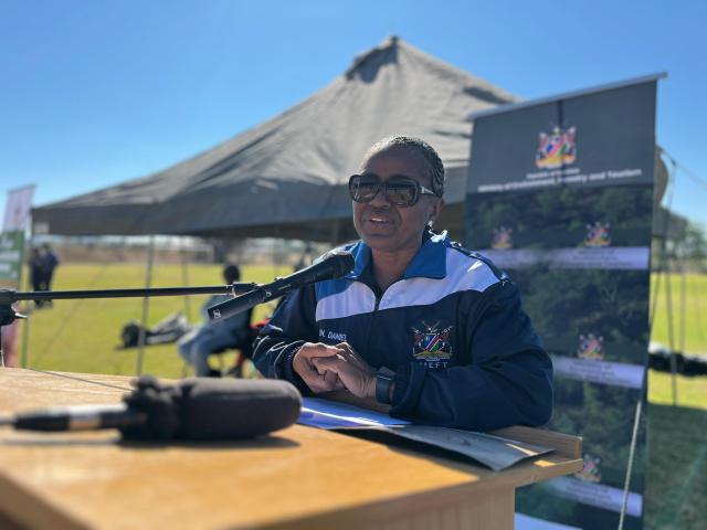 OUTJO, 30 June 2025 - Minister of Environment, Forestry and Tourism Indileni Daniel officiated the annual sport week at the Outjo sports stadium at Outjo in the Kunene Region. (Photo: Contributed) 