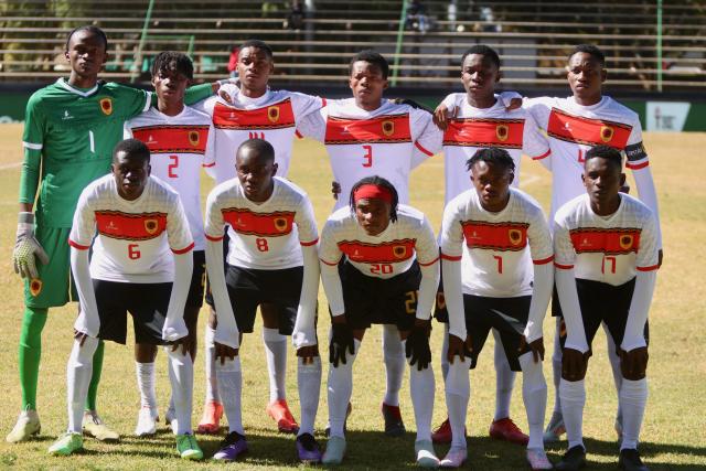 WINDHOEK, 04 July 2025 - The Angolan National Under-20 men’s football team pose for a photo ahead of their opening match against Namibia during the African Union Sports Council (AUSC) Region 5 championships at the Hage Geingob Stadium in Windhoek. (Photo by: Hesron Kapanga) NAMPA
