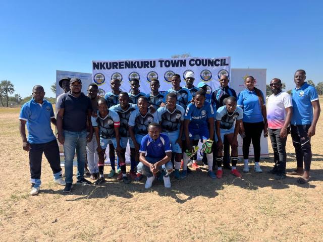 NKURENKURU, 06 July 2025- The KK United team ready to face Chief Sitentu team as they play finals at the Nkurenkuru Mayoral Cup Tournament on Sunday, at the Nkurenkuru Youth Sport Complex.

(Photo: Lylie Joel)
NAMPA