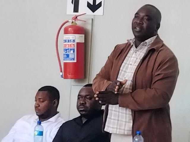 KATIMA MULILO, 07 July 2025 - Sammy Muhau, Electoral Commission of Namibia (ECN)'s Regional Voter Education Officer for Zambezi speaks during the stakeholders meeting in Katima Mulilo on Monday.

(Photo: Michael Mutonga Liswaniso) NAMPA
