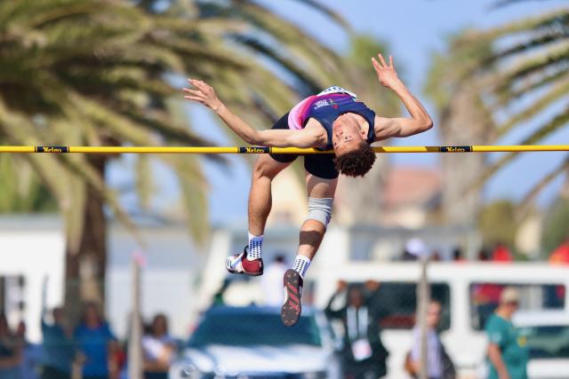 SWAKOPMUND, 11 July 2025 - Namibia's high jumper while in action during the African Union Sport Council (AUSC) Region Five Games at the Vineta Stadium in Swakopmund. (Photo by: Hesron Kapanga) NAMPA
