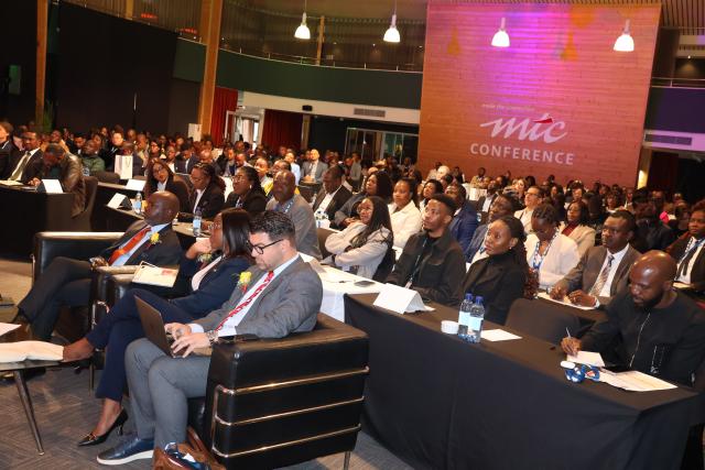 SWAKOPMUND, 16 JUL (NAMPA) - Minister of Information, Communication and Technology (MICT) Emma Teofelus, Deputy minister of education, innovation, youth, sport, arts, and culture Dino Ballotti and Executive Director in the Ministry of MICT Audrin Mathe photographed among delegated at the Effective Communicators Conference taking place at Swakopmund. (Photo by: Isabel Bento) NAMPA