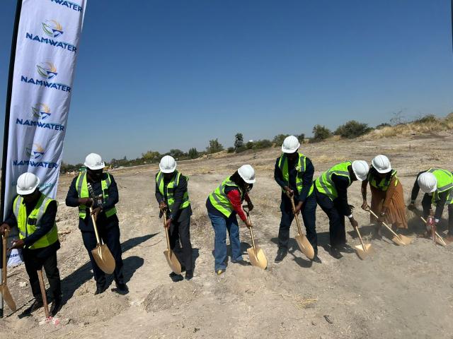 OSHAKATI, 16 July 2025 - Minister of Agriculture, Fisheries, Water and Land Reform Ingenesia Inge Zaamwani during the groundbreaking ceremony of the construction for the NamWater Oshakati Water Treatment Plant on Thursday in Oshakati.  (Photo: Maria David)NAMPA