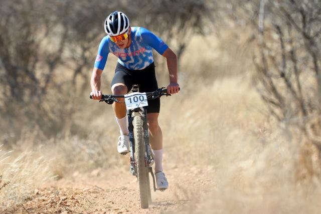 WINDHOEK, 19 July 2025  –  Hugo Hahn Namibia's male cross country national champion while in action during the 2025 Nedbank Namibian National Cross Country (XCO) champions at the Towerbos Trails in Windhoek. (Photo by: Hesron Kapanga) NAMPA