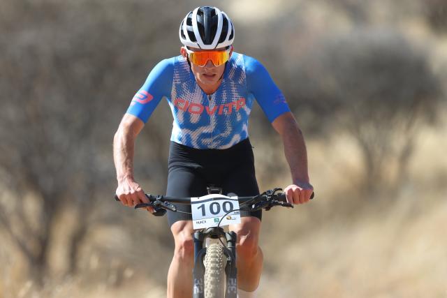 WINDHOEK, 19 July 2025  –  Hugo Hahn Namibia's male cross country national champion while in action during the 2025 Nedbank Namibian National Cross Country (XCO) champions at the Towerbos Trails in Windhoek. (Photo by: Hesron Kapanga) NAMPA