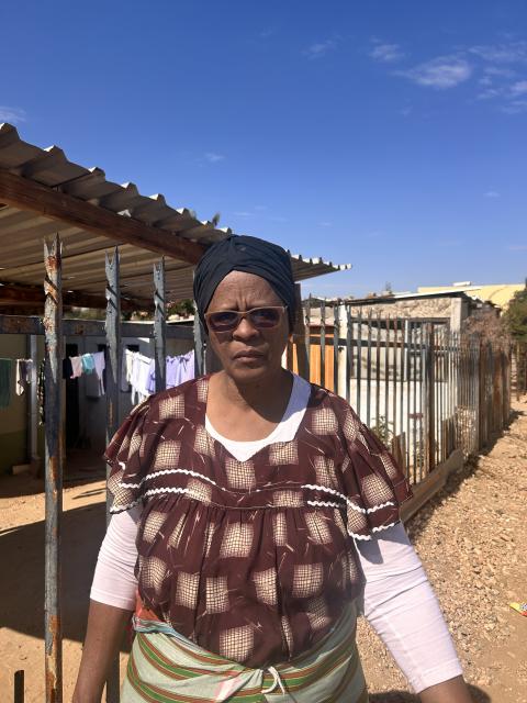 21 July- Elizabeth Mpara, neighbor of David Alweendo and Elizabeth Alweendo. (Photo by Eba Kandovazu) NAMPA