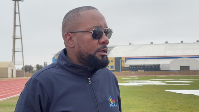 SWAKOPMUND, 22 July 2025 - Namibia Civil Aviation Authority (NCAA) Manager for stakeholders engagement and corperate communication Nelson Ashipala speaking to the media on the latest developments of the upcoming State owned Enterprise Games and Annual General Conference taking place in Swakopmund and Walvis Bay. (Photo by: Isabel Bento) NAMPA