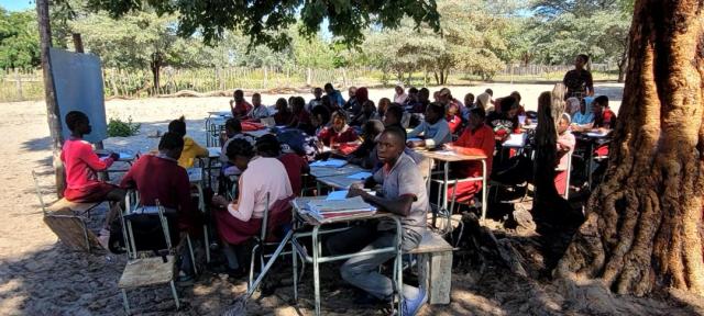 EKONDJO, 20 September 2023- Previously the Ekondjo Primary School learners in Kavango West region receiving lessons under the tree.

(Photo: Contributed )
NAMPA