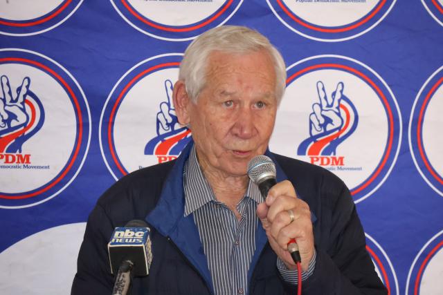 OTJIWARONGO, 22 July 2025 - Popular Democratic Movement (PDM) Treasurer-General Nico Smit speaks Thursday morning at a leadership training workshop underway at Otjiwarongo. (Photo by: Mulisa Simiyasa) NAMPA
