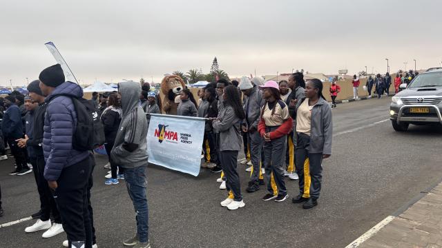 SWAKOPMUND, 24 July 2025 - State Owned Enterprises teams parading ahead of the sports games taking place at the Vineta Sports Stadium in Swakopmund. (Photo by: Isabel Bento) NAMPA