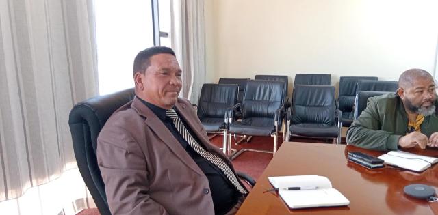 MARIENTAL, 23 July 2025 - The Parliamentary Standing Committee on Gender Equality, Health and Social Service paid a courtesy visit to the office of the Hardap Governor, Riaan McNab on Wednesday. (Photo by: Charmaine Boois) NAMPA 