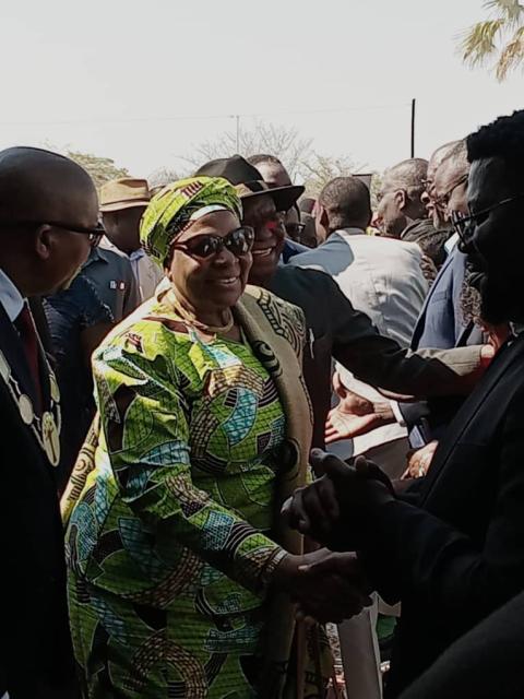 EENHANA, 28 July 2025 - President Netumbo Nandi-Ndaitwah arriving during the official opening of the Eenhana Expo on Monday. (Photo by: Maria David) NAMPA
