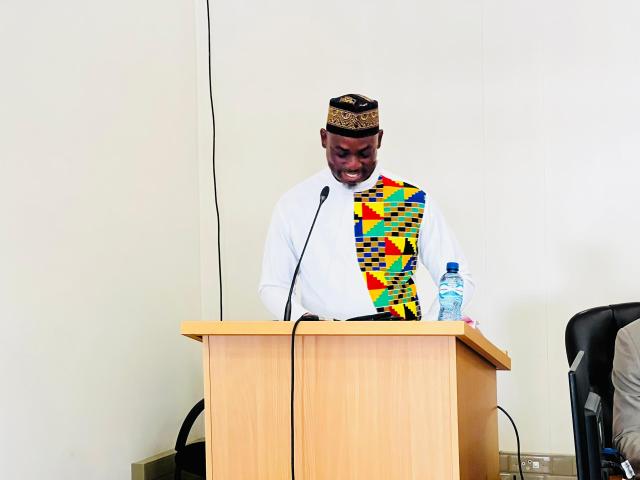 OSHAKATI, 28 July 2025 - Oshana Regional governor Hofni Iipinge speaking during the three-day training on mental health at Oshakati on Tuesday. (Photo: Maria David)NAMPA