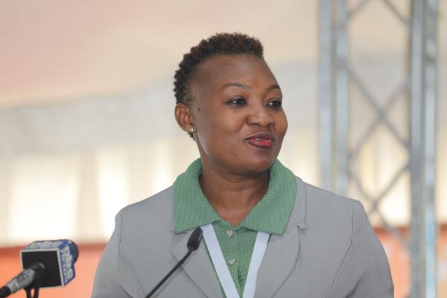 OUTJO, 31 July 2025- Head of Education at African Union Commission, Sophia Ashipala delivered her guest address at the 'End learning Poverty For All ' campaign launch at Outjo in the Kunene Region. (Photo: MEIYSAC) NAMPA  