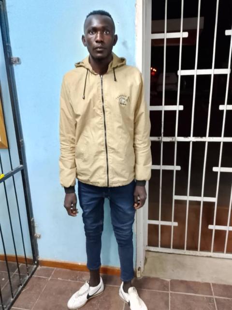 KARIBIB, 01 August 2025 - 22 year old Nekwa Gabriel Hangula  arrested in connection with the murder of 16 year old teenage boy Antonio Angelo Xamseb in May. (Photo contributed) NAMPA