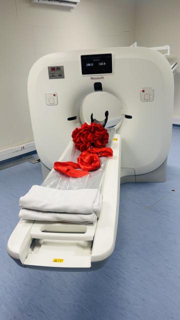 Walvis Bay 01 August 2025 - The N.dollars 4.9 million  Computed Tomography (CT) scanner donated to Walvis Bay Disctrict Hospital but the Chinese government through a partnership with the Zhejiang Provincial Hospital of Chinese Medicine. (Photo by: Isabel Bento) NAMPA
