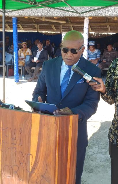 SANGWALI, 03 August 2025 - Prime Minister, Dr. Elijah Ngurare delivers a keynote speech at the Batsara Annual Cultural Festival of the Mayeyi Traditional Authority in the Zambezi Region on Sunday.

(Photo: Michael Mutonga Liswaniso) NAMPA

