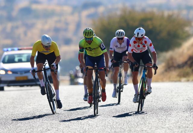 WINDHOEK, 03 August 2025 – Namibian rider from left to right Drikus Coetzee, Christian van Rensburg of Cymot Racing,  and talented junior rider Roger Suren while in action during the last stage of the 2025 Tour de Windhoek. Namibia’s premier international cycling event, the Tour de Windhoek, was held from 31 July to 3 August 2025 around the Namibian capital. (Photo by: Hesron Kapanga) NAMPA
