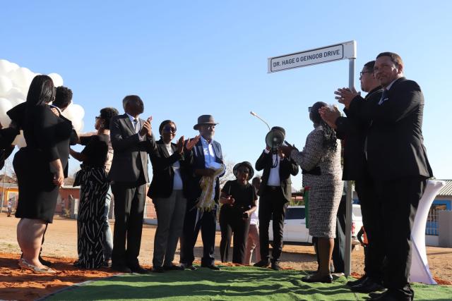 WINDHOEK, 04 August 2025 - The Rehoboth Town Council on Sunday commissioned Hage Geingob Drive, renaming the former D1210 Street in honour of the late President Hage Geingob. 

(Photo contributed) NAMPA