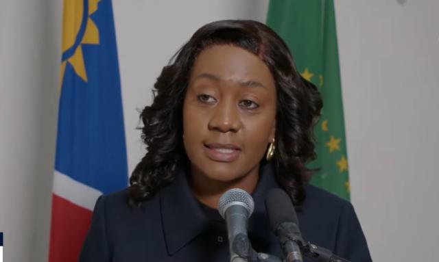 EENHANA, 04 July 2025 - Ohangwena governor Kadiva Hamutumwa speaking during her State of the Region Address (SORA) on Monday.