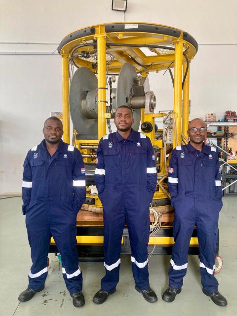 Windhoek, 07 August 2025- Three Namibian graduates selected for Remote Operated Vehicle (ROV) pilot technician training in Malaysia under a PETROFUND scholarship.( Photo:contributed)