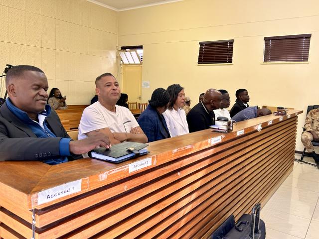 WINDHOEK, 11 August- Namcor suspects in the Windhoek High Court. (Photo by Eba Kandovazu). NAMPA
