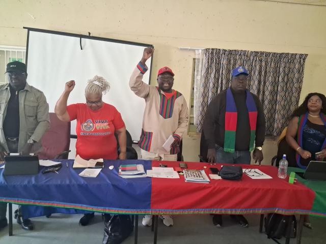 OPUWO, 10 AUGUST 2025 - The Swapo Party held a regional engagement in Opuwo, located in the Kunene region, to reflect on past election performances in preparation for the significant Regional Council and Local Authority Elections in November. (Photo by: Uakutura Kambaekua) NAMPA.
